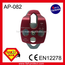 Movable Certification CE EN12278 Climbing Large rope 16mm Aluminum Double pulley